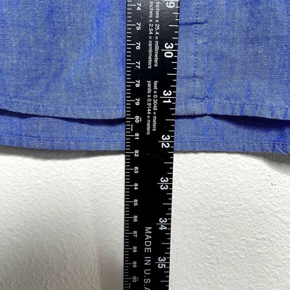 Men's Blue Short Sleeve Shirt - Picture 3 of 6